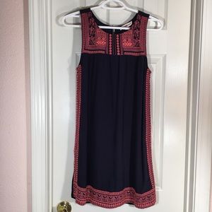 Altar'd State Women's Dress Sleeveless Blue Pink M